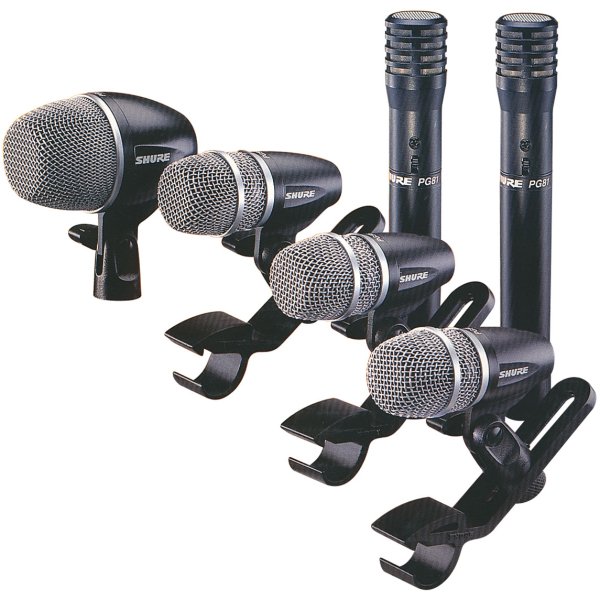 Shure 6 piece drum kit microphones
